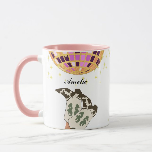 Caneca Bola Moderna das Pernas de Cowboy (Esquerda)