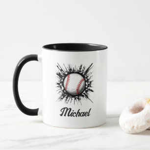 Caneca Bola Personalizada De Baseball A Partir Da Parede