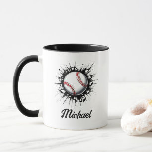 Caneca Bola Personalizada De Baseball A Partir Da Parede