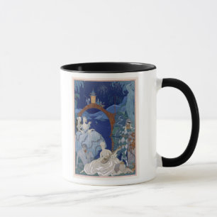 Caneca Bola sob a lua azul, ilustração para 'Fetes