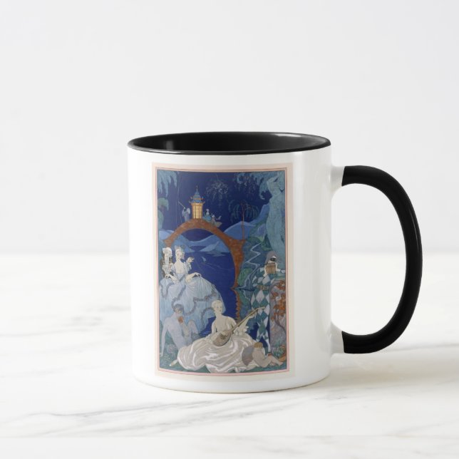 Caneca Bola sob a lua azul, ilustração para 'Fetes (Direita)
