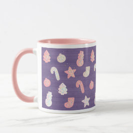 Caneca Bolachas de Natal Roxo da Ameixa de Açúcar