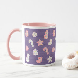 Caneca Bolachas de Natal Roxo da Ameixa de Açúcar