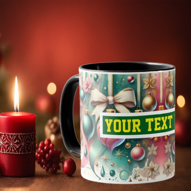 Caneca Bolas de Natal Coffee Mug (Criador carregado)