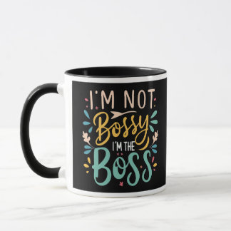 Caneca Bold Cute 'I'm Bossy' Gift Mug for Female Boss
