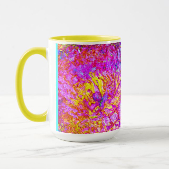 Caneca Bold e Linda Arte de Padrões Florais (Esquerda)