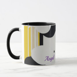 Caneca Bold Mid-Century Modern Abstract Geometric Art