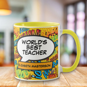 Caneca Bolha de Fala de Quadrinhos Retro Divertido para P