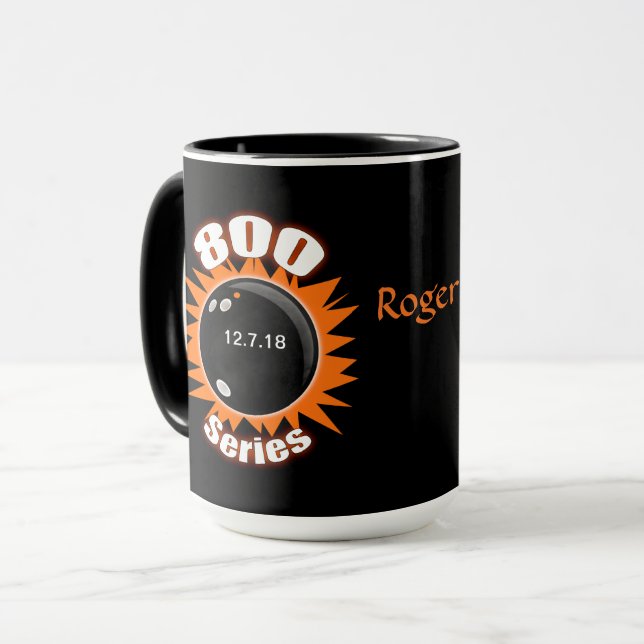 Caneca Boliche 800 High Series Orange and Black (Frente Esquerda)