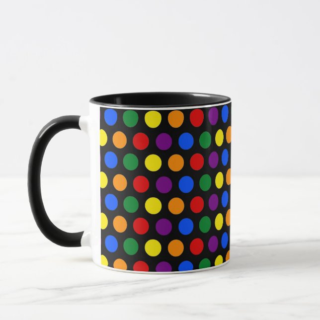 Caneca Bolinhas arco-íris (Esquerda)