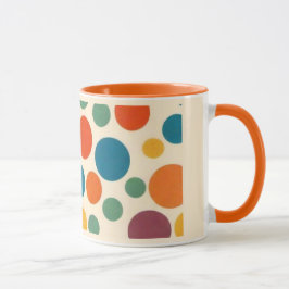 Caneca Bolinhas Colorida do Estilo Retroativo