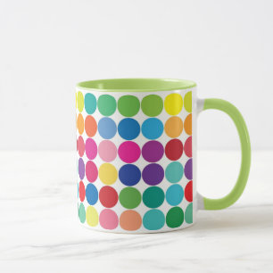Caneca Bolinhas Colorida - Personalizar Mug
