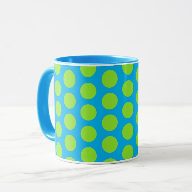 Caneca Bolinhas da verde limão da Taça Aqua Mug (Frente Esquerda)