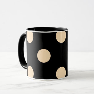 Caneca Bolinhas de Creme Preto