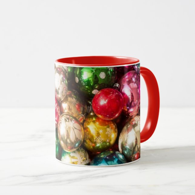Caneca "Bolinhas de Natal" (Frente Esquerda)