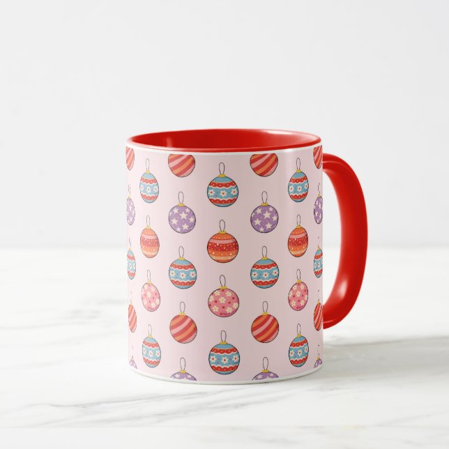 Caneca Bolinhas de Natal (Frente Esquerda)