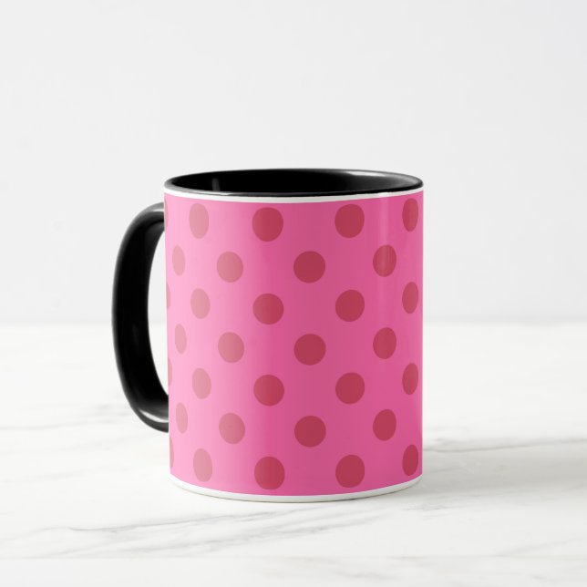 Caneca Bolinhas rosa (Frente Esquerda)