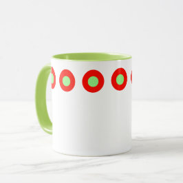 Caneca Bolinhas Vermelhos Verdes Natal 4Joanne