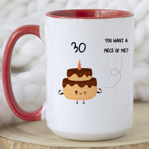 Caneca Bolo de Aniversário Bonito Moderno