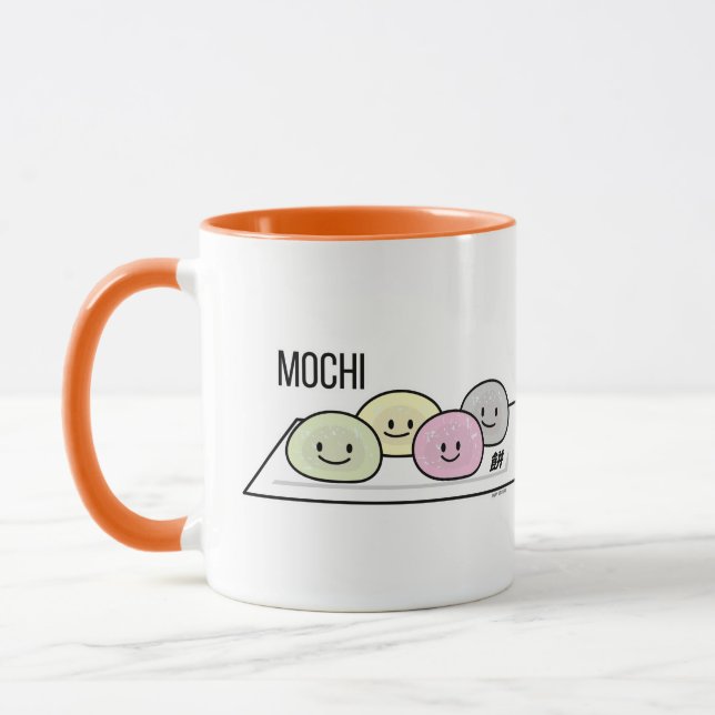Caneca Bolo de arroz sorvete Mochi japonês chá verde  (Esquerda)