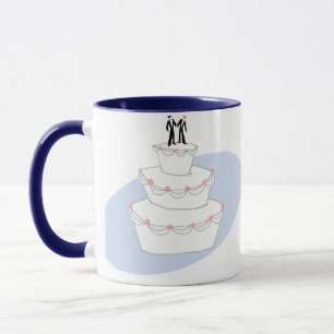 Caneca Bolo de Casamento Dois Alvos