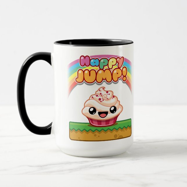 Caneca Bolo de Copo Vermelho/Branco - Happy Jump (Esquerda)