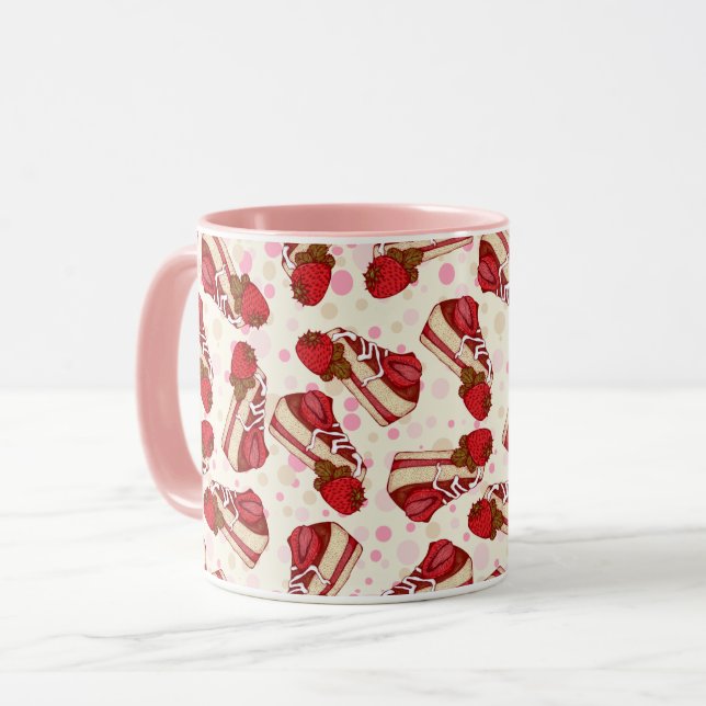 Caneca Bolo de Morango (Frente Esquerda)