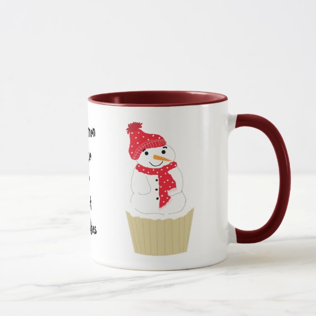 Caneca Bolo de Natal Com Dito (Direita)
