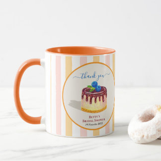 Caneca Bolo Fofo Presente de Obrigado Chá de Noiva Laranj