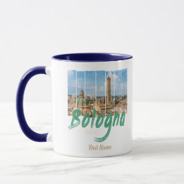 Caneca Bolonha Emilia-Romagna Itália vintage souvenir