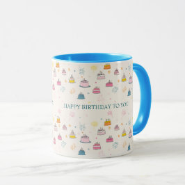 Caneca Bolos Flutuantes Personalizados & Fogos de Artifíc