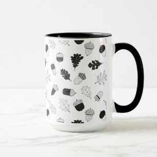Caneca Bolotas e folhas