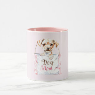 Caneca Bolsa Rosa Bege Mãe de Cachorro