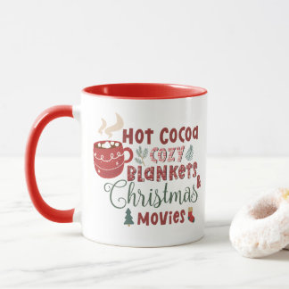 Caneca Bolsas de Cacau Quente e Filmes de Natal
