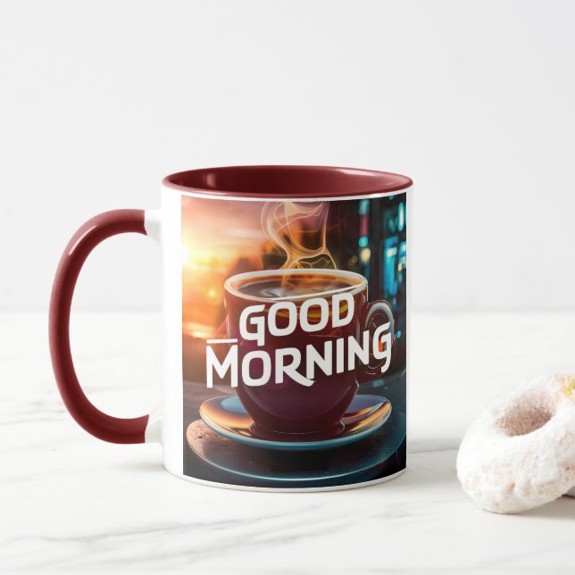 Caneca Bom dia Café Art #8 (Com Donut)