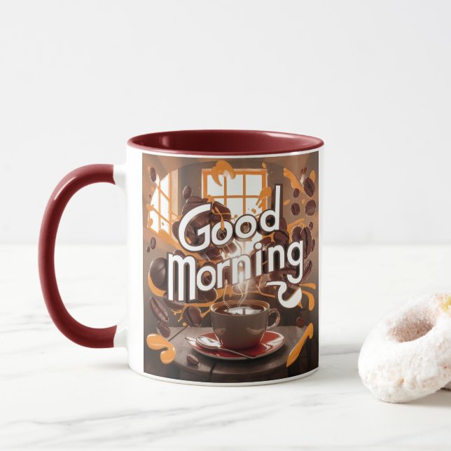 Caneca Bom dia Café Art nº 6 (Com Donut)