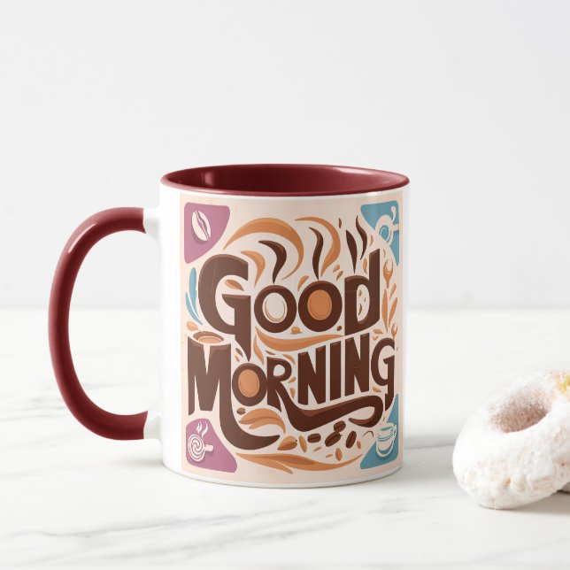 Caneca Bom dia Café Art nº 9 (Com Donut)