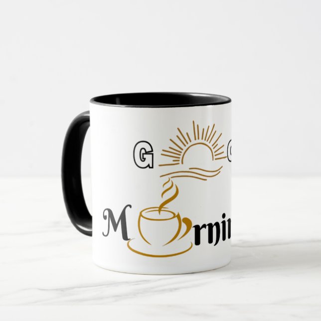 Caneca "Bom dia" Café Mug - Me Time Mug para Paz (Frente Esquerda)