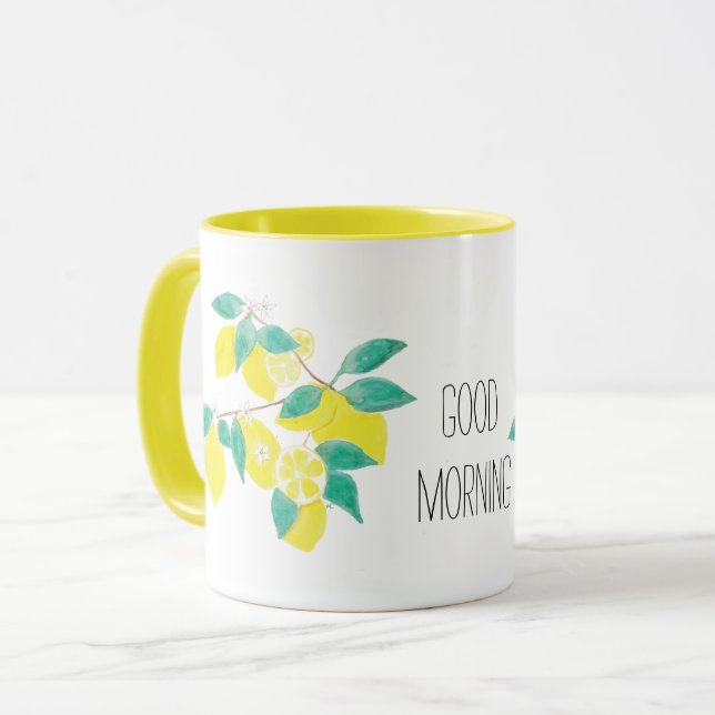 Caneca Bom Dia Lemon Mug (Frente Esquerda)