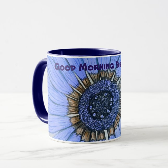 Caneca Bom Dia, Linda! Flower Coffee Mug (Frente Esquerda)