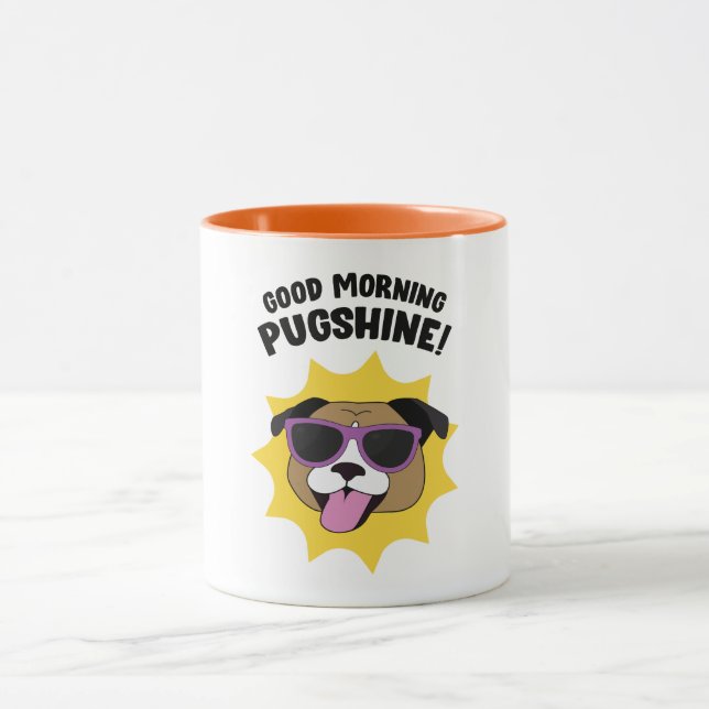 Caneca Bom Dia, Pugshine Mug (Centro)