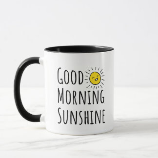 Caneca Bom Dia Sunshine – Citação Feliz do Sol Design