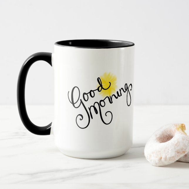 Caneca Bom dia, vá embora 15 oz Mug (Com Donut)