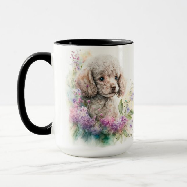 CANECA BOMBA BRANCA DE POÓDULO FRANCÊS DE ÁGUA ADORÁVEL (Esquerda)