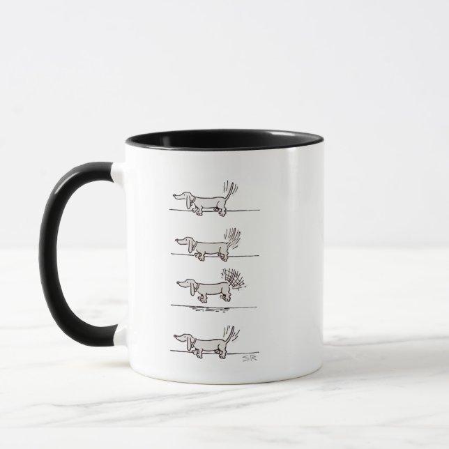 Caneca Bomba de cinza Dachshund (Esquerda)