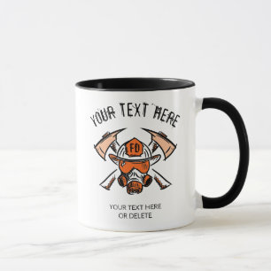 Caneca Bombeiro. Bombeiros. Ideia do presente. Modelo