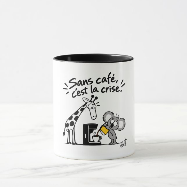 Caneca Bon Café – Funny Giraffe & Koala Mug (Centro)