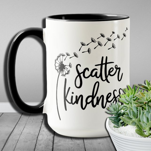 Caneca Bondade de Dispersão, Seja gentil Dandelion Qualqu (Criador carregado)