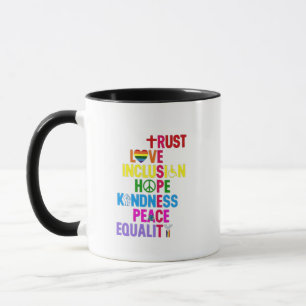 Caneca Bondade Paz Igualdade Amor Inclusão Esperança