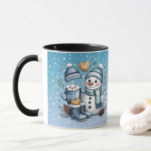 Caneca Boneco de Neve Aconchegante de Inverno